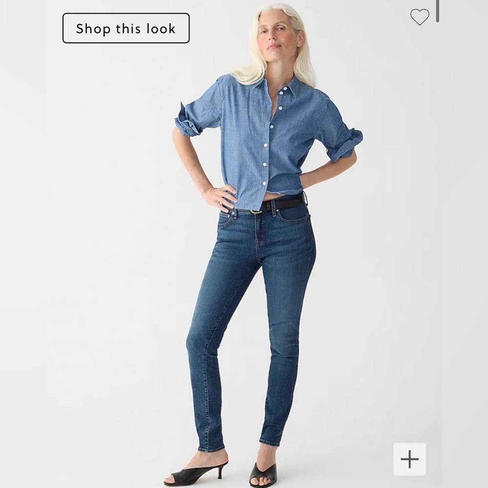J. Crew Toothpick Jean in Medium Miller Wash